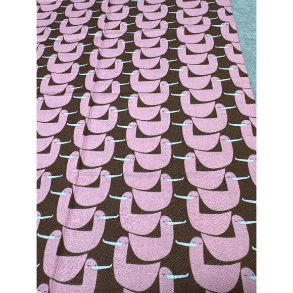 Cotton Fabric Quarter Bundle with Pink Duck Patterns & White Ducks on Pink Backg - Picture 2 of 11